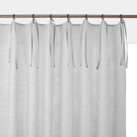 Штора Из льна и вискозы с завязками Odorie 180 x 135 см серый LA REDOUTE INTERIEURS  фото, kupilegko.ru